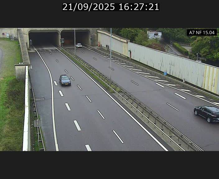 Caméra trafic Luxembourg - A7, Tunnel Mersch, entrée sud, direction Ettelbruck