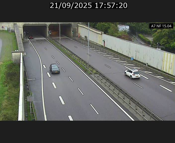 Caméra trafic Luxembourg - A7, Tunnel Mersch, entrée sud, direction Ettelbruck