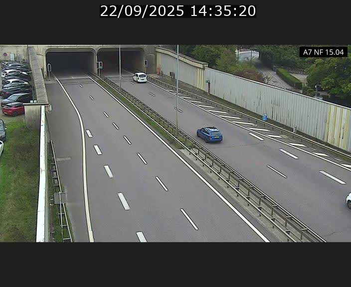 Caméra trafic Luxembourg - A7, Tunnel Mersch, entrée sud, direction Ettelbruck