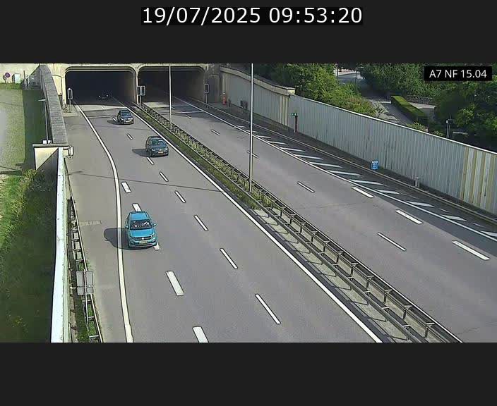 <h2>Caméra trafic Luxembourg - A7, Tunnel Mersch, entrée sud, direction Ettelbruck</h2>