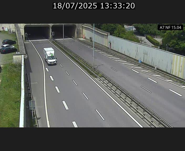 <h2>Caméra trafic Luxembourg - A7, Tunnel Mersch, entrée sud, direction Ettelbruck</h2>