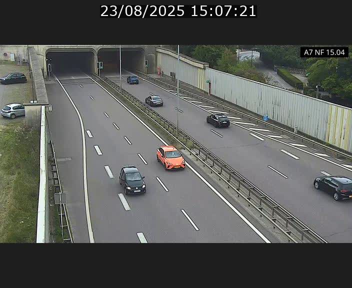 <h2>Caméra trafic Luxembourg - A7, Tunnel Mersch, entrée sud, direction Ettelbruck</h2>