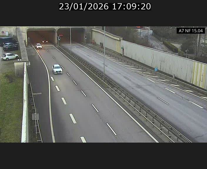 <h2>Caméra trafic Luxembourg - A7, Tunnel Mersch, entrée sud, direction Ettelbruck</h2>
