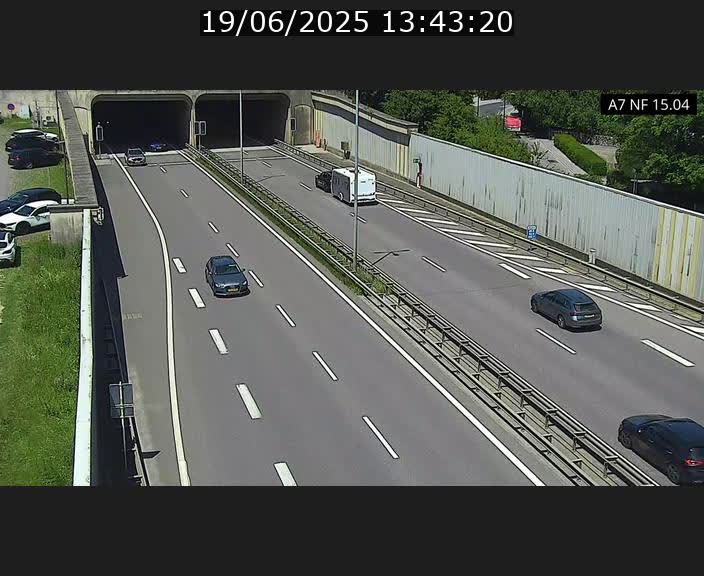 <h2>Caméra trafic Luxembourg - A7, Tunnel Mersch, entrée sud, direction Ettelbruck</h2>