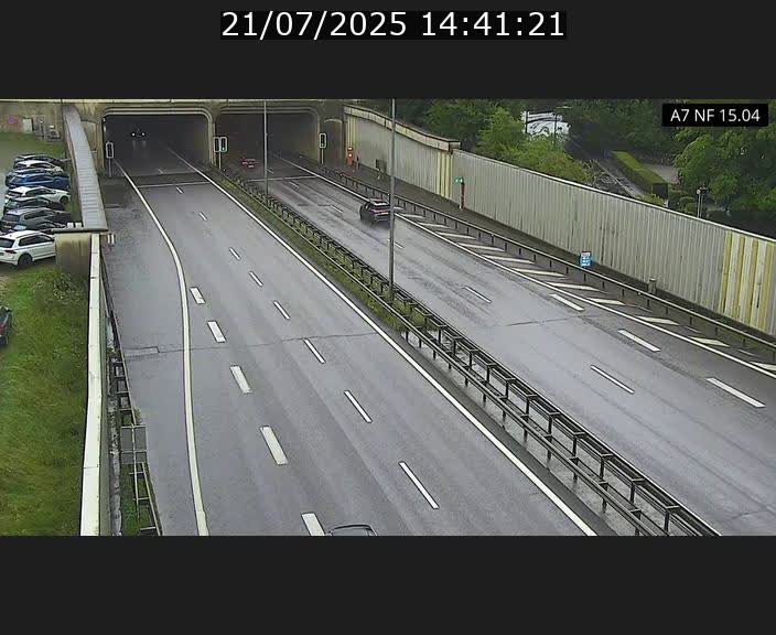 <h2>Caméra trafic Luxembourg - A7, Tunnel Mersch, entrée sud, direction Ettelbruck</h2>