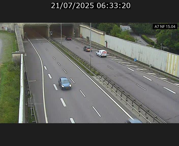 <h2>Caméra trafic Luxembourg - A7, Tunnel Mersch, entrée sud, direction Ettelbruck</h2>