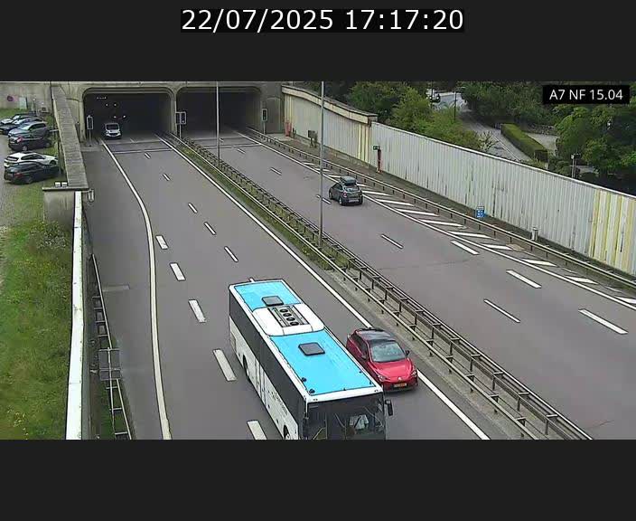 <h2>Caméra trafic Luxembourg - A7, Tunnel Mersch, entrée sud, direction Ettelbruck</h2>