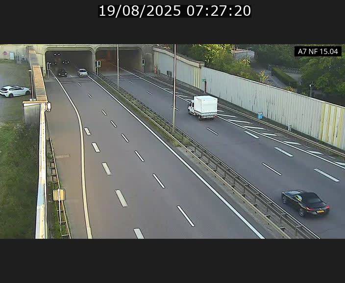 <h2>Caméra trafic Luxembourg - A7, Tunnel Mersch, entrée sud, direction Ettelbruck</h2>