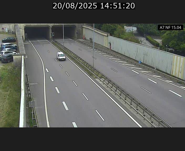 <h2>Caméra trafic Luxembourg - A7, Tunnel Mersch, entrée sud, direction Ettelbruck</h2>
