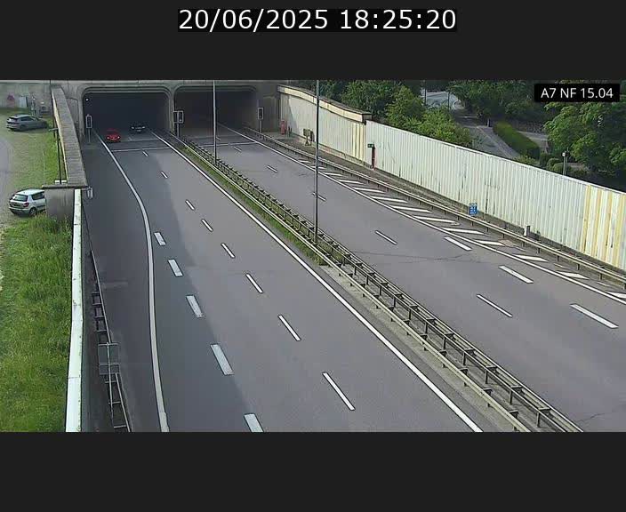 <h2>Caméra trafic Luxembourg - A7, Tunnel Mersch, entrée sud, direction Ettelbruck</h2>