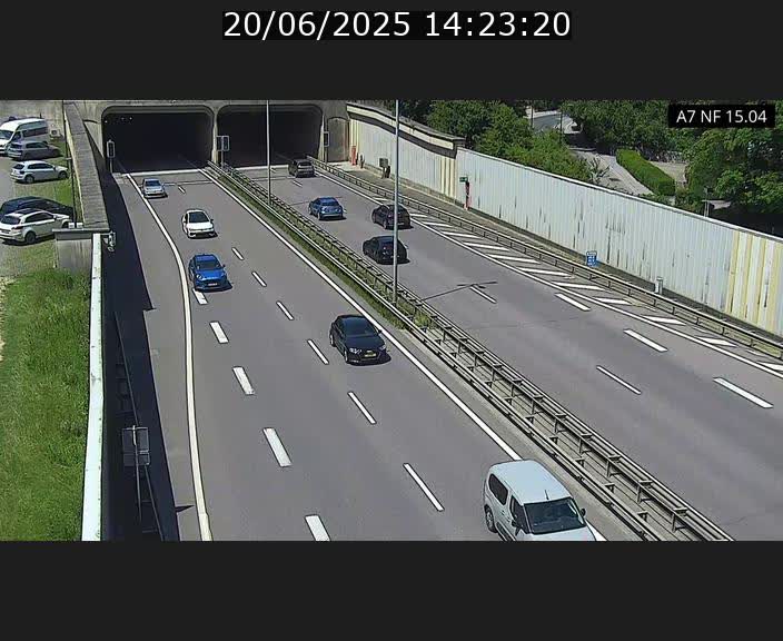 <h2>Caméra trafic Luxembourg - A7, Tunnel Mersch, entrée sud, direction Ettelbruck</h2>