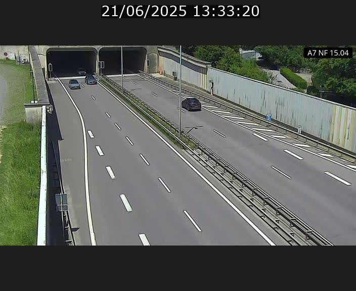 <h2>Caméra trafic Luxembourg - A7, Tunnel Mersch, entrée sud, direction Ettelbruck</h2>