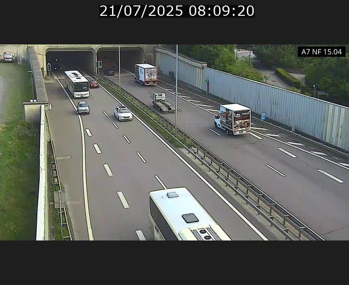 <h2>Caméra trafic Luxembourg - A7, Tunnel Mersch, entrée sud, direction Ettelbruck</h2>