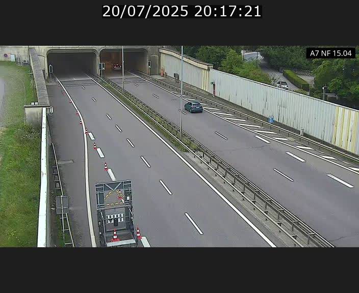 <h2>Caméra trafic Luxembourg - A7, Tunnel Mersch, entrée sud, direction Ettelbruck</h2>