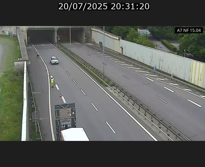 <h2>Caméra trafic Luxembourg - A7, Tunnel Mersch, entrée sud, direction Ettelbruck</h2>