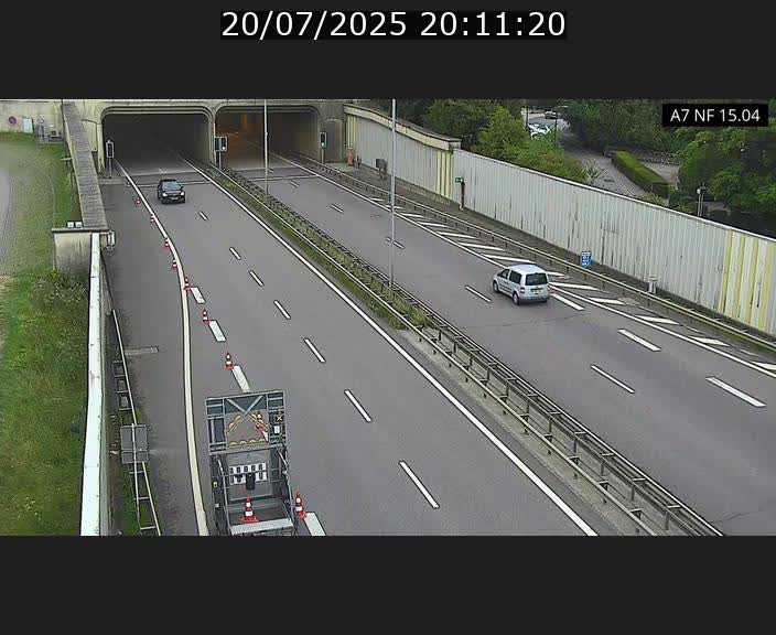 <h2>Caméra trafic Luxembourg - A7, Tunnel Mersch, entrée sud, direction Ettelbruck</h2>