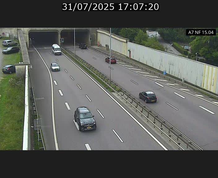 <h2>Caméra trafic Luxembourg - A7, Tunnel Mersch, entrée sud, direction Ettelbruck</h2>