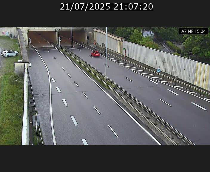 <h2>Caméra trafic Luxembourg - A7, Tunnel Mersch, entrée sud, direction Ettelbruck</h2>