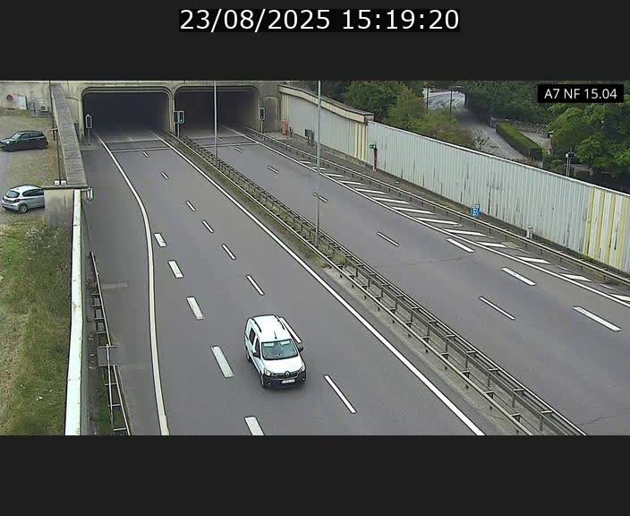 <h2>Caméra trafic Luxembourg - A7, Tunnel Mersch, entrée sud, direction Ettelbruck</h2>