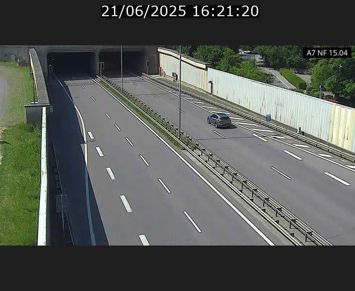 <h2>Caméra trafic Luxembourg - A7, Tunnel Mersch, entrée sud, direction Ettelbruck</h2>