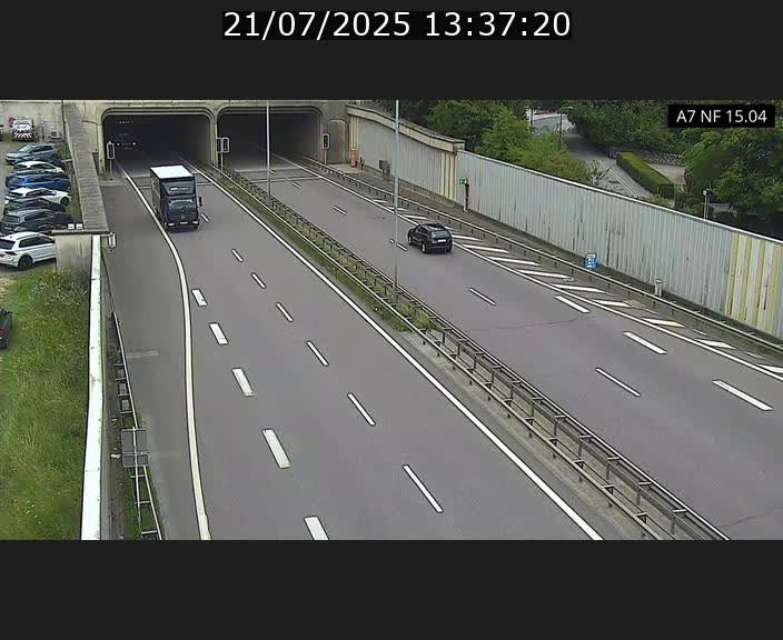 <h2>Caméra trafic Luxembourg - A7, Tunnel Mersch, entrée sud, direction Ettelbruck</h2>