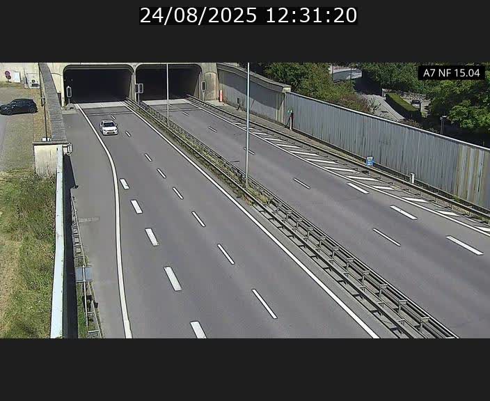 <h2>Caméra trafic Luxembourg - A7, Tunnel Mersch, entrée sud, direction Ettelbruck</h2>