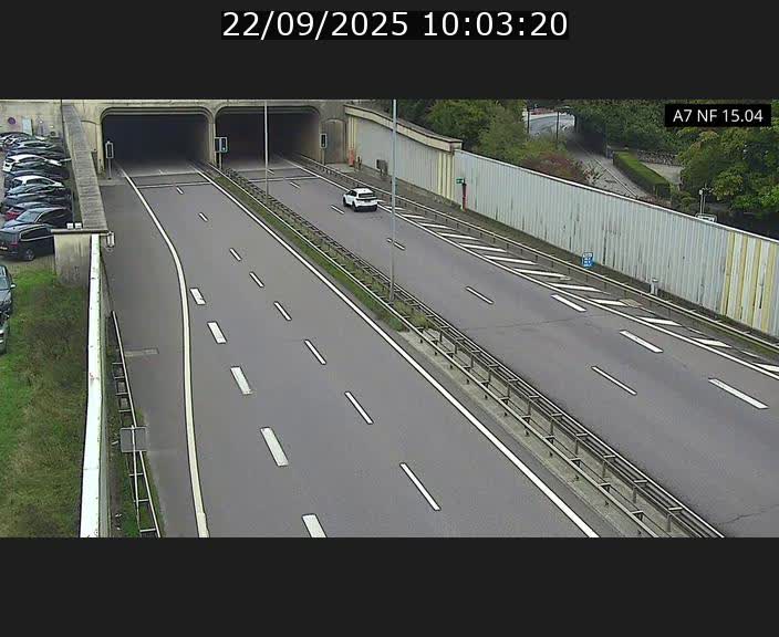 <h2>Caméra trafic Luxembourg - A7, Tunnel Mersch, entrée sud, direction Ettelbruck</h2>