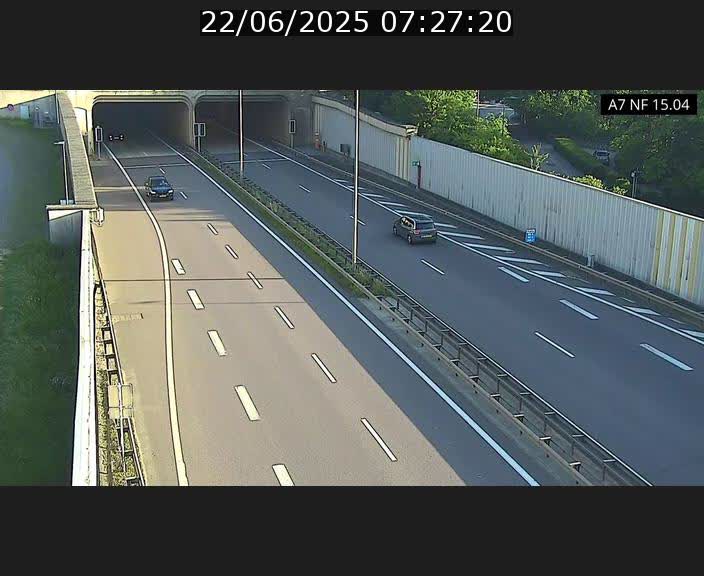 <h2>Caméra trafic Luxembourg - A7, Tunnel Mersch, entrée sud, direction Ettelbruck</h2>