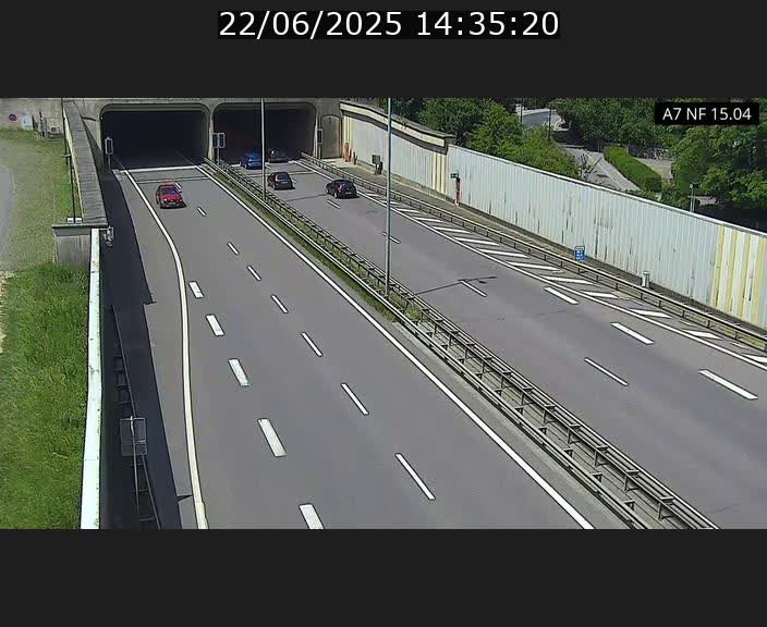 <h2>Caméra trafic Luxembourg - A7, Tunnel Mersch, entrée sud, direction Ettelbruck</h2>