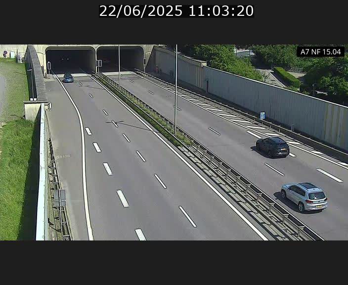 <h2>Caméra trafic Luxembourg - A7, Tunnel Mersch, entrée sud, direction Ettelbruck</h2>