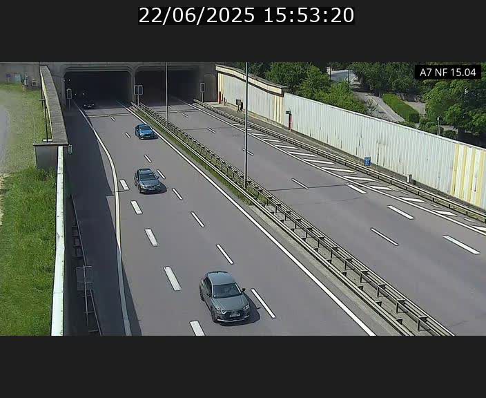 <h2>Caméra trafic Luxembourg - A7, Tunnel Mersch, entrée sud, direction Ettelbruck</h2>
