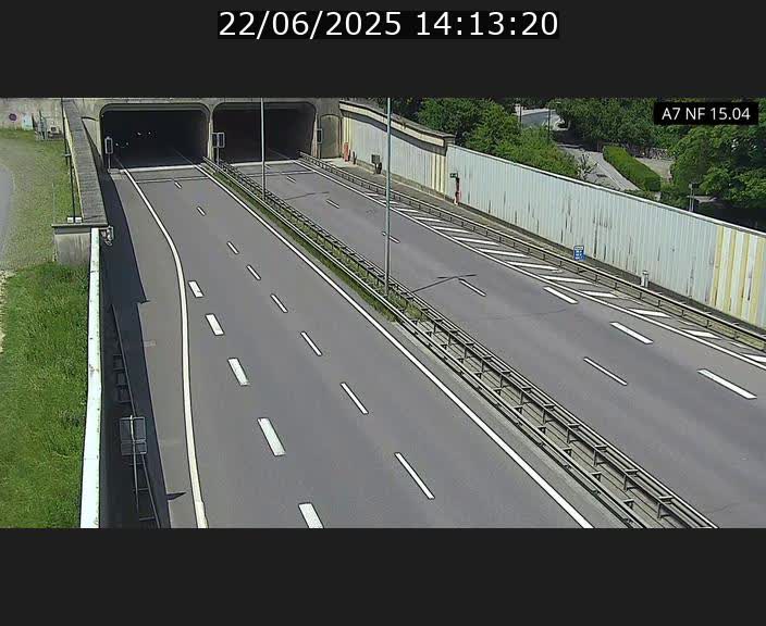 <h2>Caméra trafic Luxembourg - A7, Tunnel Mersch, entrée sud, direction Ettelbruck</h2>