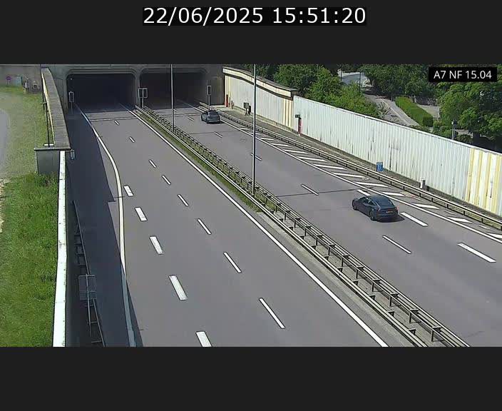 <h2>Caméra trafic Luxembourg - A7, Tunnel Mersch, entrée sud, direction Ettelbruck</h2>