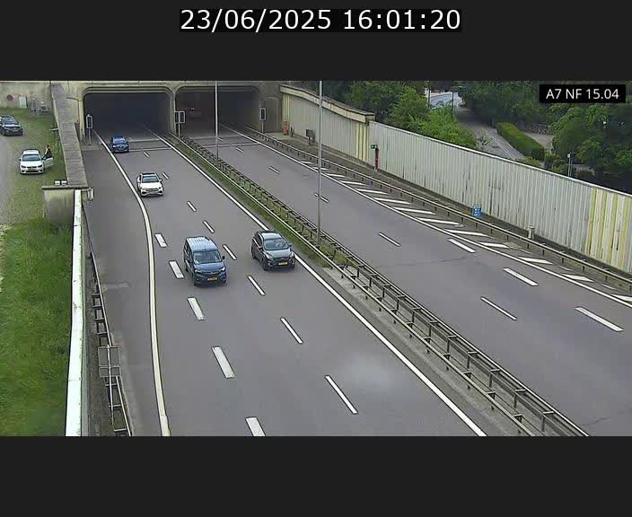 <h2>Caméra trafic Luxembourg - A7, Tunnel Mersch, entrée sud, direction Ettelbruck</h2>