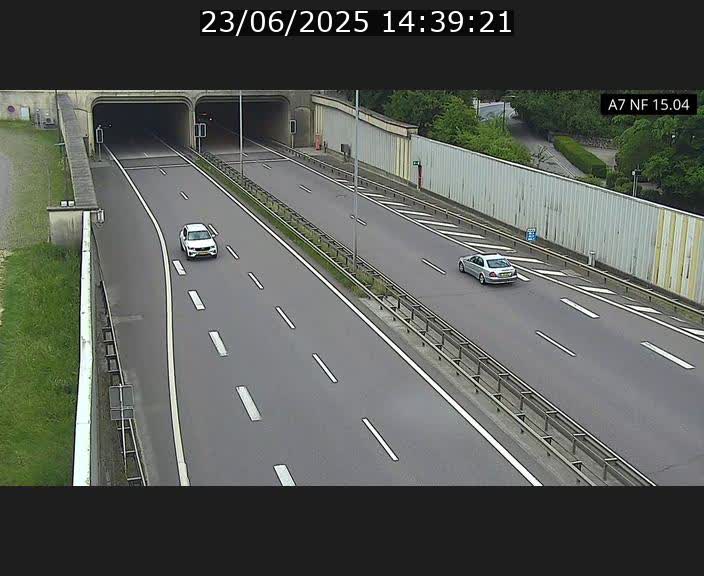 <h2>Caméra trafic Luxembourg - A7, Tunnel Mersch, entrée sud, direction Ettelbruck</h2>