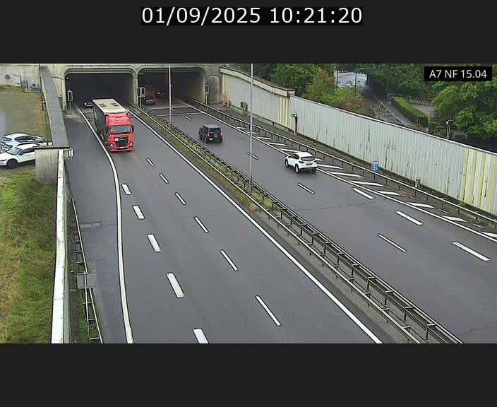 <h2>Caméra trafic Luxembourg - A7, Tunnel Mersch, entrée sud, direction Ettelbruck</h2>