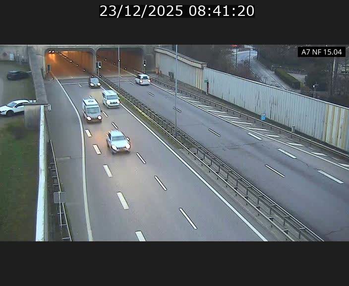 <h2>Caméra trafic Luxembourg - A7, Tunnel Mersch, entrée sud, direction Ettelbruck</h2>