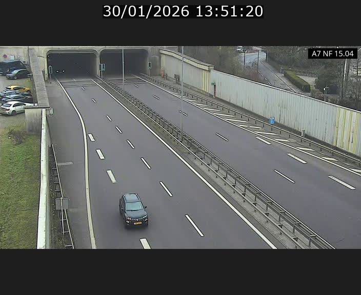 <h2>Caméra trafic Luxembourg - A7, Tunnel Mersch, entrée sud, direction Ettelbruck</h2>
