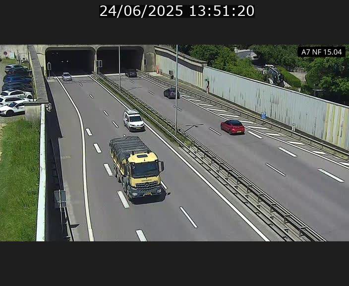 <h2>Caméra trafic Luxembourg - A7, Tunnel Mersch, entrée sud, direction Ettelbruck</h2>