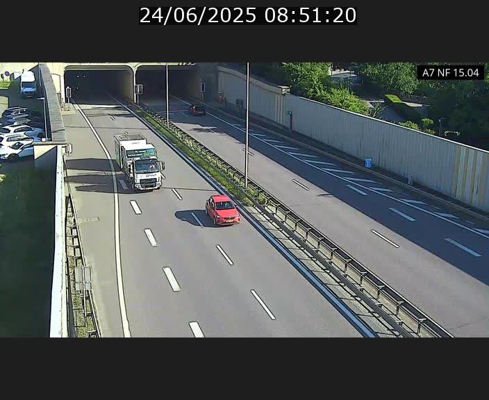 <h2>Caméra trafic Luxembourg - A7, Tunnel Mersch, entrée sud, direction Ettelbruck</h2>