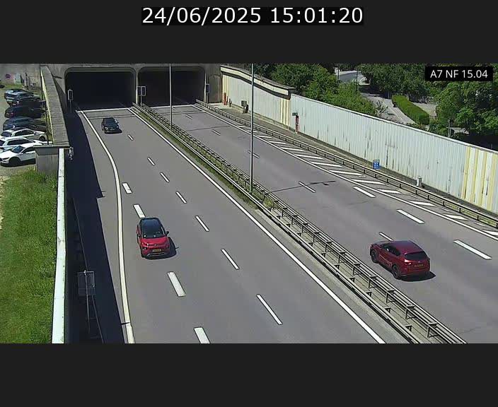 <h2>Caméra trafic Luxembourg - A7, Tunnel Mersch, entrée sud, direction Ettelbruck</h2>