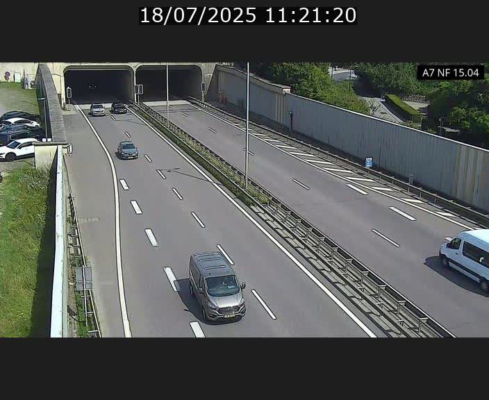<h2>Caméra trafic Luxembourg - A7, Tunnel Mersch, entrée sud, direction Ettelbruck</h2>
