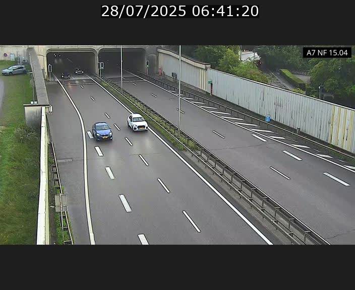 <h2>Caméra trafic Luxembourg - A7, Tunnel Mersch, entrée sud, direction Ettelbruck</h2>
