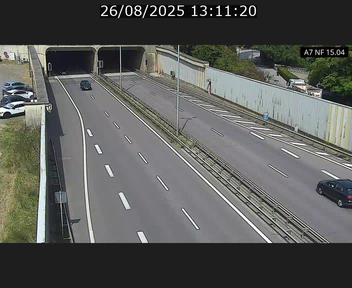 <h2>Caméra trafic Luxembourg - A7, Tunnel Mersch, entrée sud, direction Ettelbruck</h2>