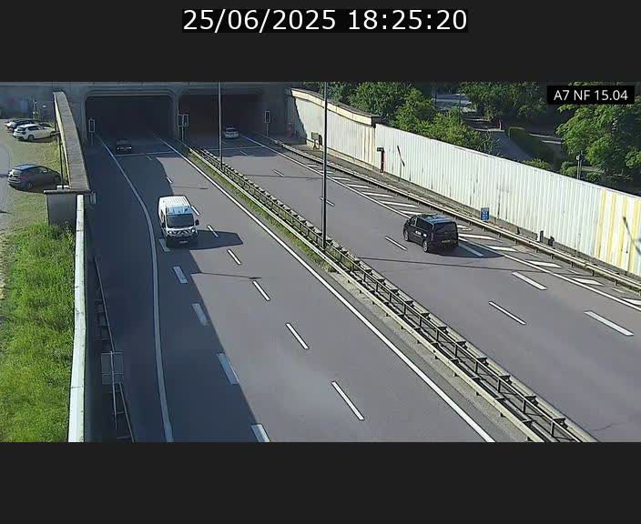 <h2>Caméra trafic Luxembourg - A7, Tunnel Mersch, entrée sud, direction Ettelbruck</h2>