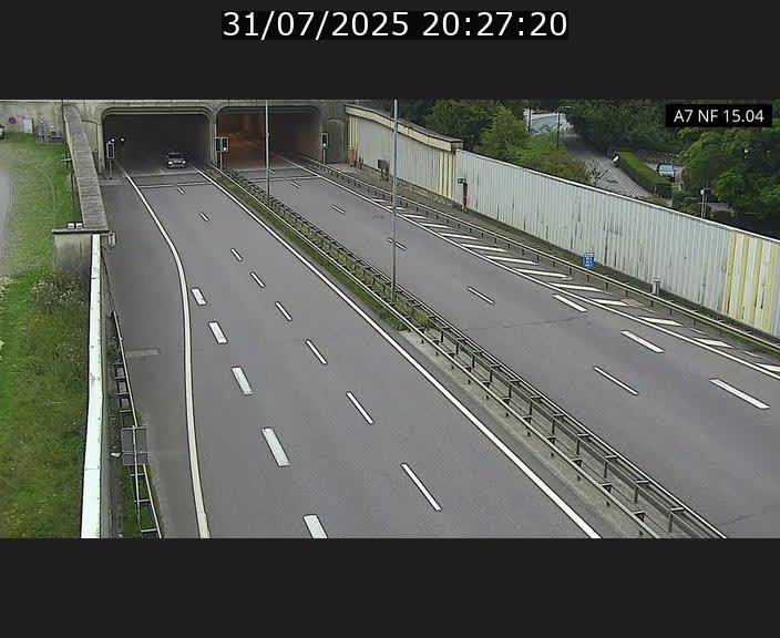 <h2>Caméra trafic Luxembourg - A7, Tunnel Mersch, entrée sud, direction Ettelbruck</h2>