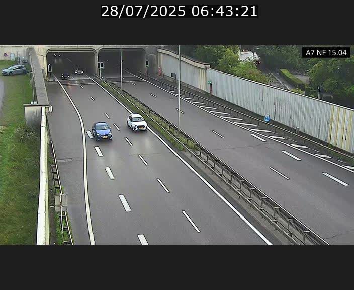 <h2>Caméra trafic Luxembourg - A7, Tunnel Mersch, entrée sud, direction Ettelbruck</h2>