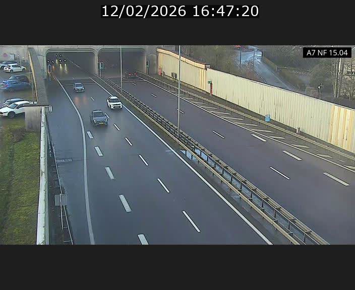 <h2>Caméra trafic Luxembourg - A7, Tunnel Mersch, entrée sud, direction Ettelbruck</h2>