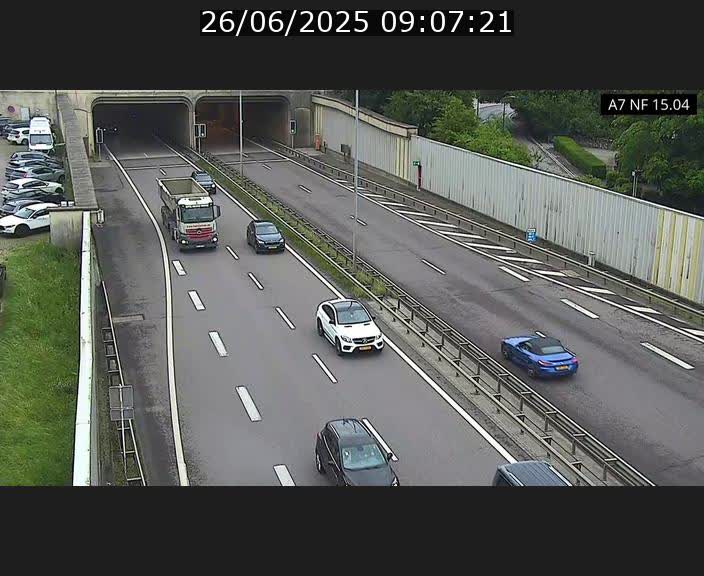 <h2>Caméra trafic Luxembourg - A7, Tunnel Mersch, entrée sud, direction Ettelbruck</h2>