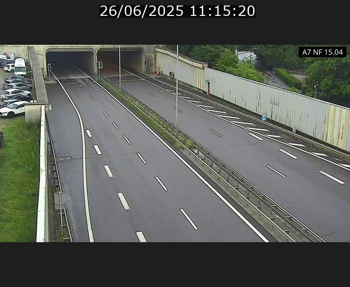 <h2>Caméra trafic Luxembourg - A7, Tunnel Mersch, entrée sud, direction Ettelbruck</h2>